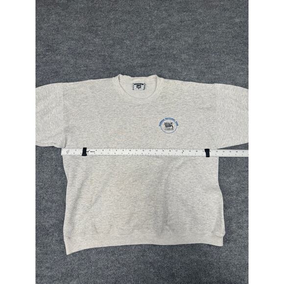 Vintage Lee Nestlé Business Recovery Team Sweatshirt USA Made XL Gray 90s - Picture 10 of 13
